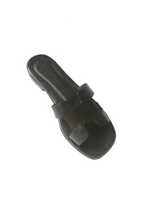 Handmade black Capri sandals Da Costanzo | 2508NERO